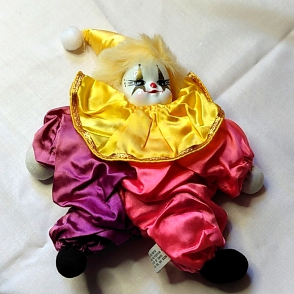 Accents Vintage Porcelain Stuffed Clown Doll Poshmark